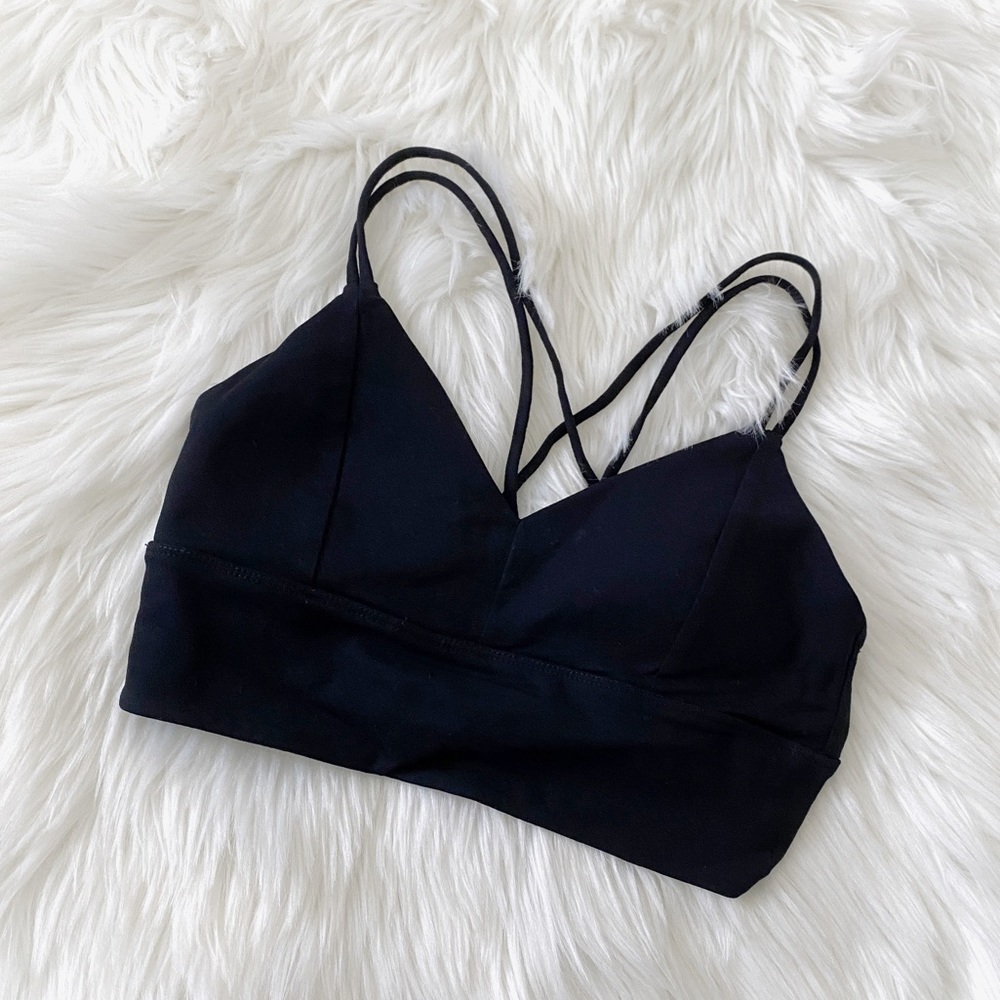 Forever 21 Black Strappy Crop Top